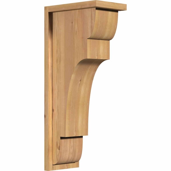 Ekena Millwork New Brighton Smooth Corbel w/Backplate, Western Red Cedar, 7 1/2"W x 12"D x 28"H COR08X12X28NEB01SWR - main